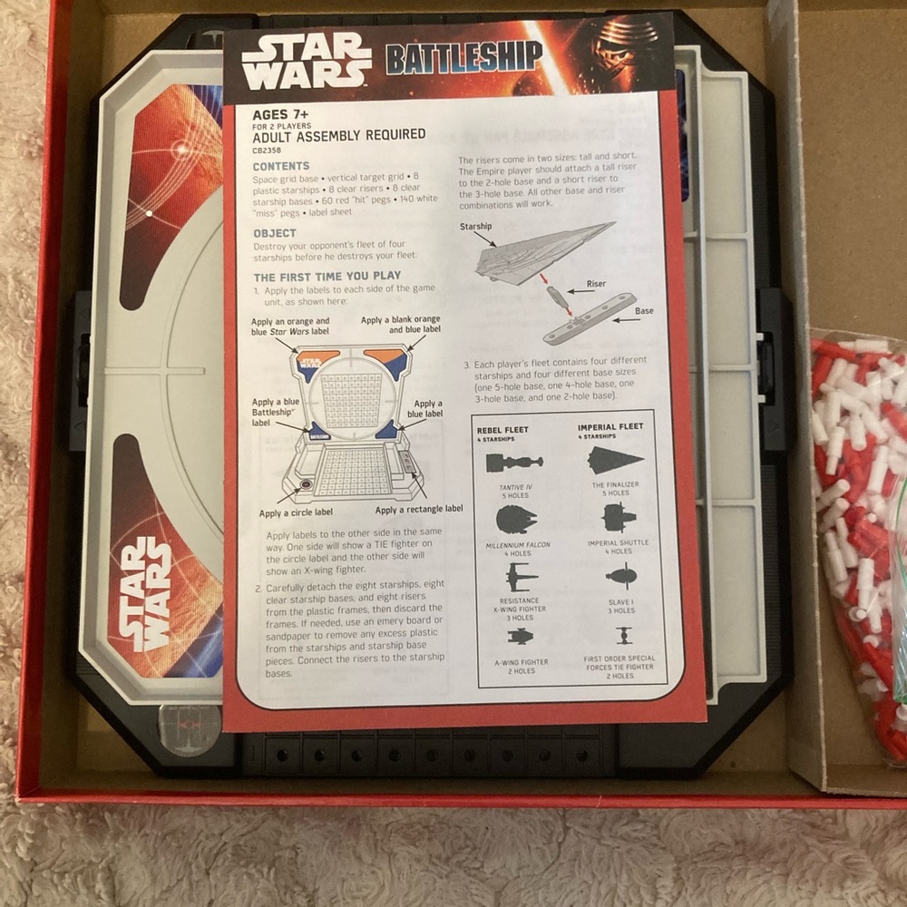 RARE 2014 Hasbro Star Wars Battleship Game - Picture 8 of 11